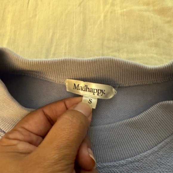 MADHAPPY Reverse Weave Cropped Sweatshirt - Picture 6 of 7